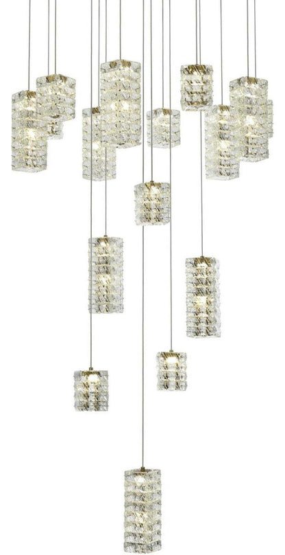 Aston 16 Light Pendant, Satin GoldBy Elegant Furniture & Lighting