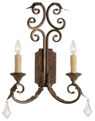 16 Wide Serratina 2 Light Wall SconceBy Meyda Lighting
