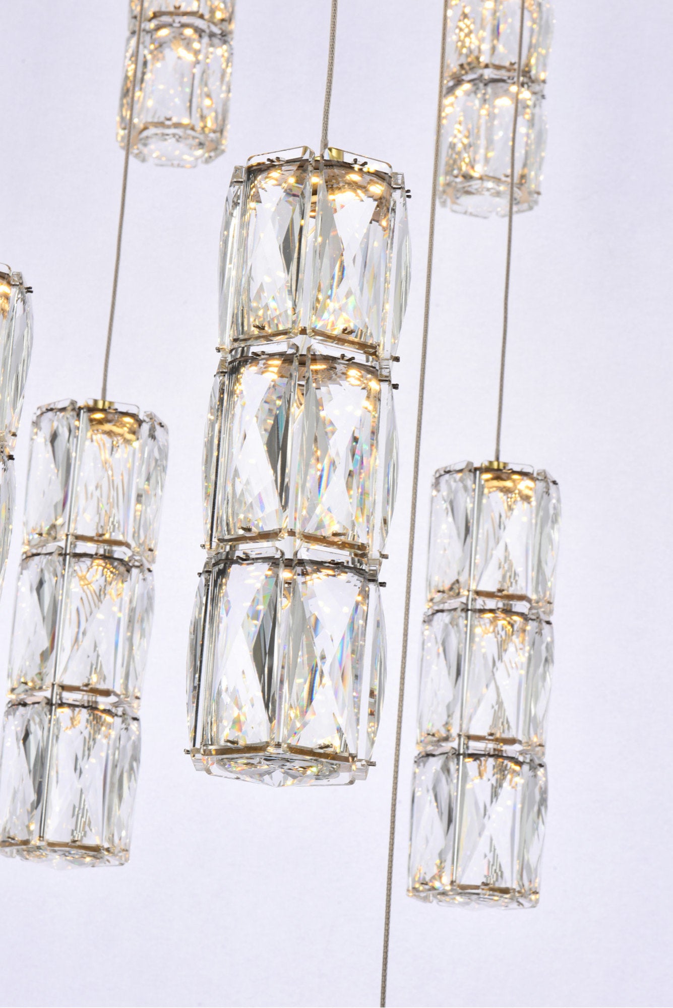 Elegant Lighting 3500D38 Polaris 20 Light 38"W LED Crystal - ChromeBy Elegant Furniture & Lighting