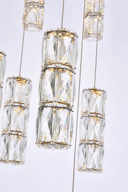 Elegant Lighting 3500D38 Polaris 20 Light 38"W LED Crystal - ChromeBy Elegant Furniture & Lighting