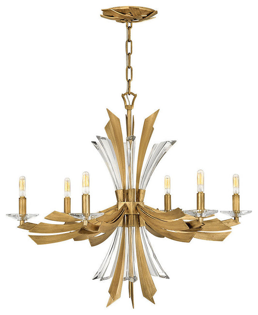 Vida Medium Single Tier Chandelier, Burnished GoldBy Hinkley