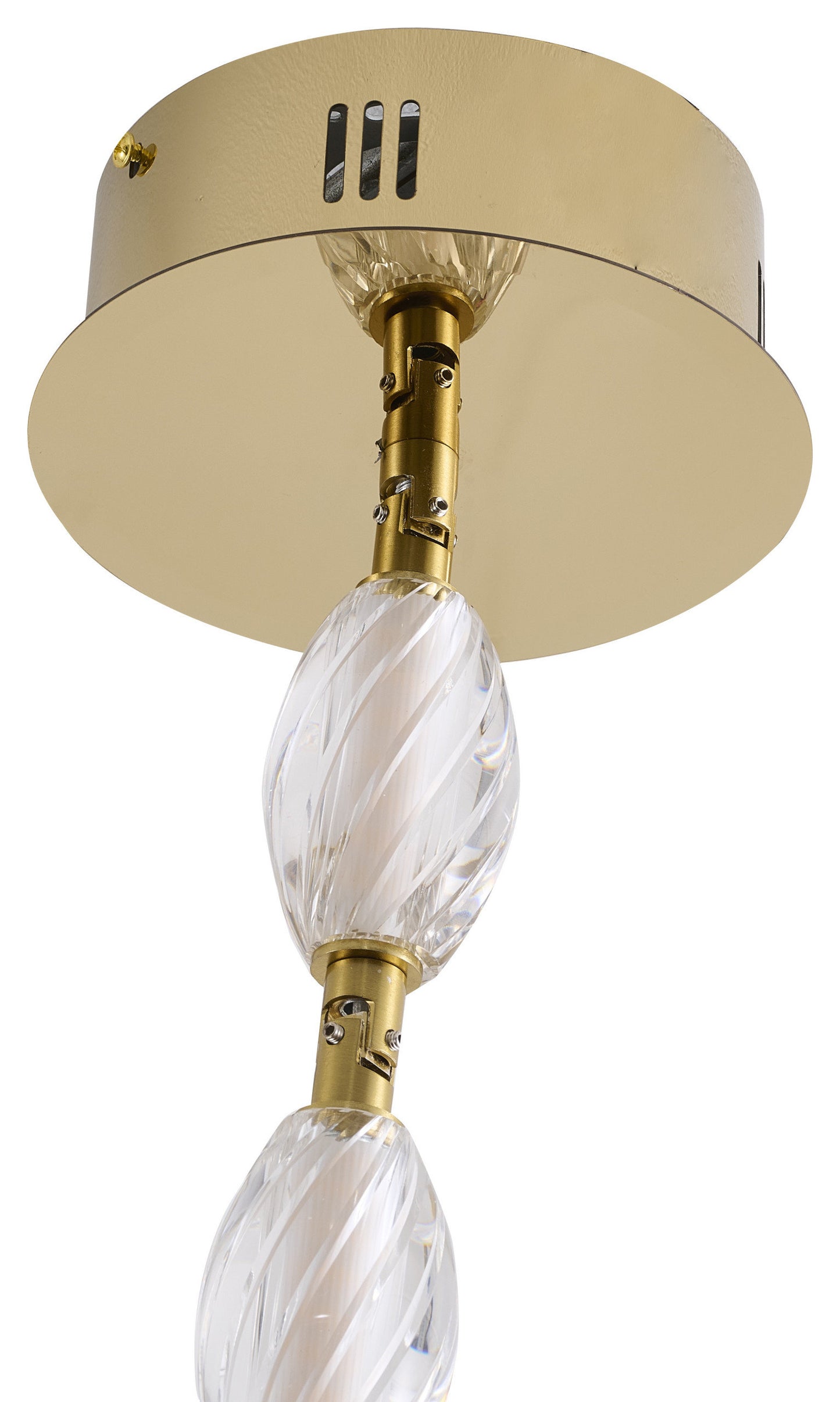 22-Light Brass LED Chandelier With Clear Crystal ShadesBy Design Living