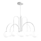 6/8 Lights Iron Glass Creative Nordic Chandelier Ceiling Light Fixture