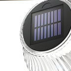 Black Metallic Arm Solar Outdoor Wall Light - Adjustable Acrylic Shade