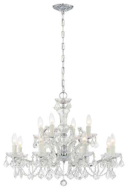 Maria Theresa 12 Light Chandelier, Swarovski Spectra, Polished ChromeBy Crystorama Lighting