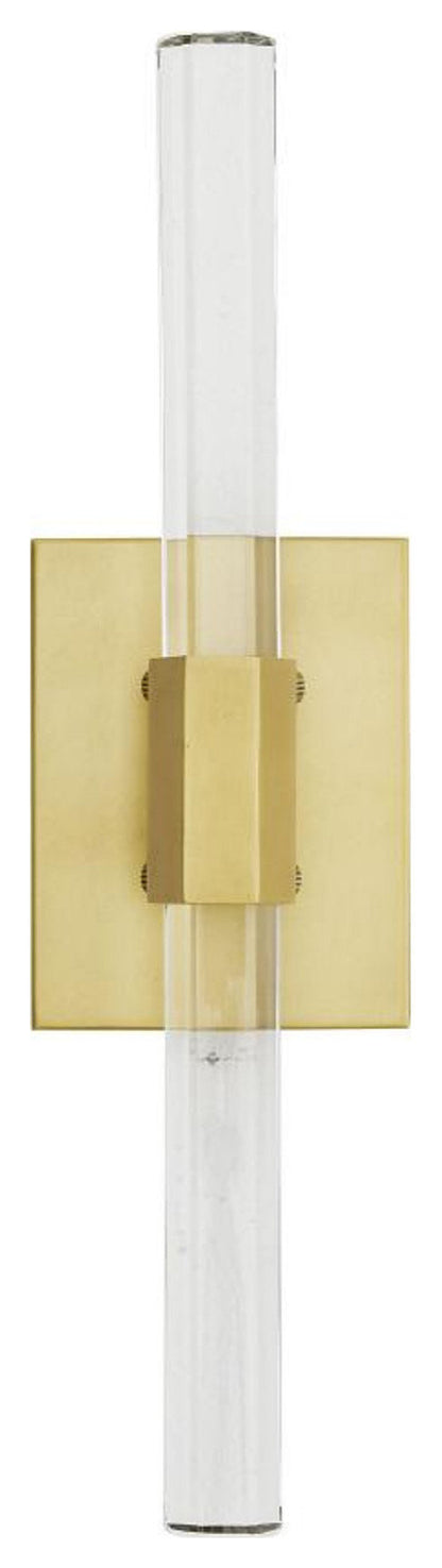 Frazier Wall Sconce, 2-Light, LED, Antique Brass, Clear Crystal, 18"HBy Arteriors