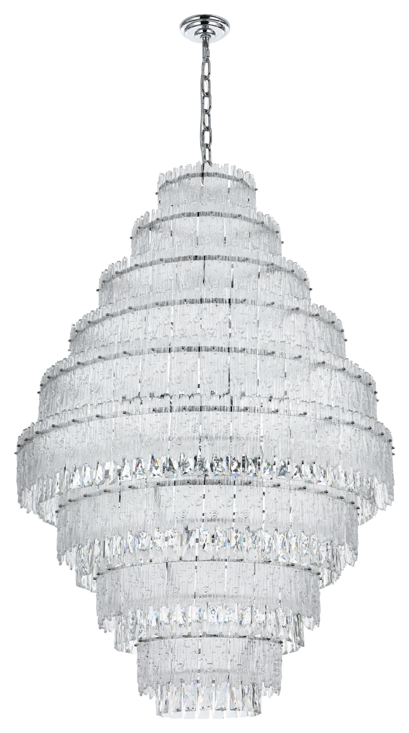 Home Living 36" Chandelier, ChromeBy Home Living