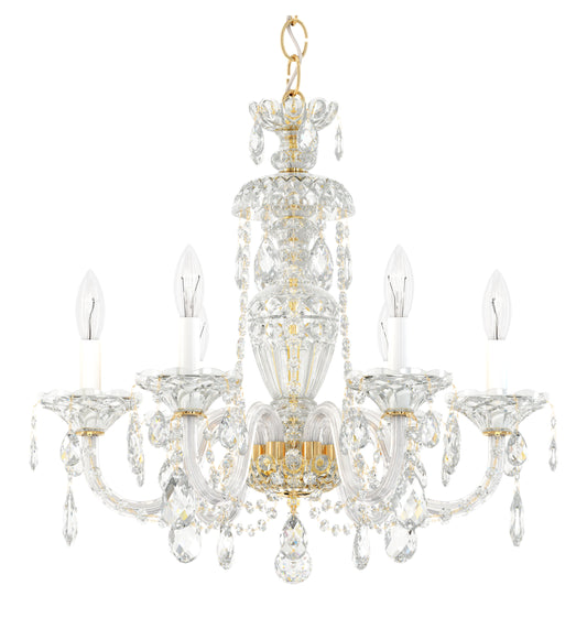 Schonbek 2994-211S, 6 Light Crystal Chandelier In AureliaBy Schonbek