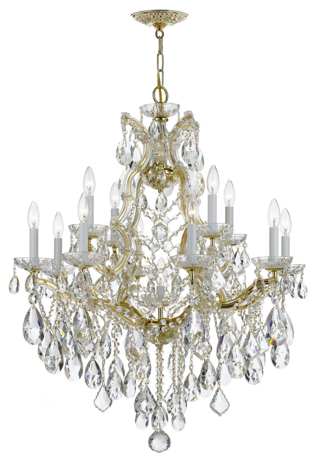 Crystorama Lighting Group 4413-CL-S Maria Theresa 13 Light 28"W - GoldBy Crystorama Lighting