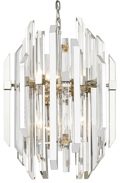 Z-Lite 4006-8 Bova 9 Light 20"W Crystal Chandelier - Polished NickelBy Z-LIte
