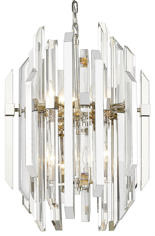 Z-Lite 4006-8 Bova 9 Light 20"W Crystal Chandelier - Polished NickelBy Z-LIte