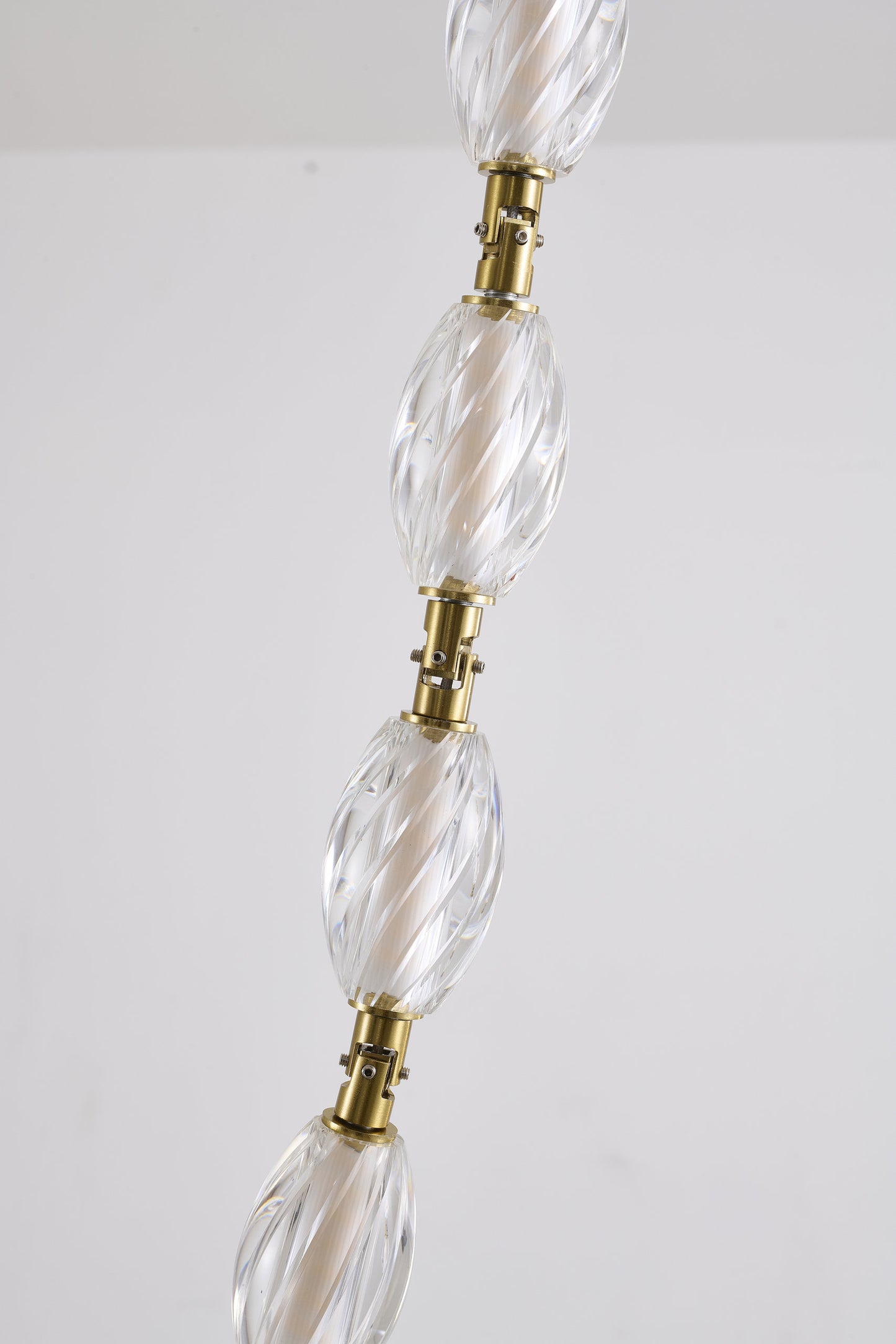 22-Light Brass LED Chandelier With Clear Crystal ShadesBy Design Living