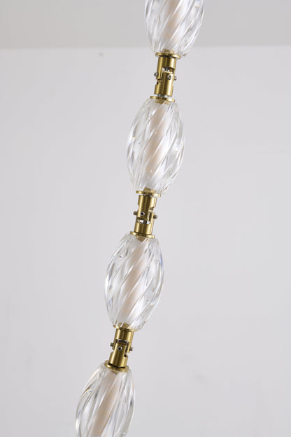22-Light Brass LED Chandelier With Clear Crystal ShadesBy Design Living