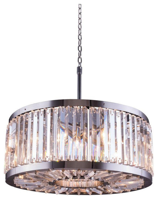 Elegant Lighting Chelsea 8 Light 28" Crystal Chandelier, Polished NickelBy Elegant Furniture & Lighting
