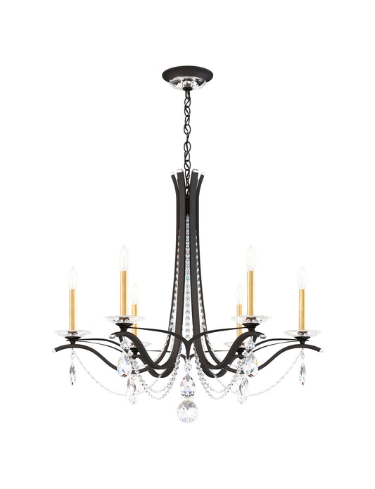 Schonbek Va8336N-51S 6 Light Crystal Chandelier, BlackBy Schonbek