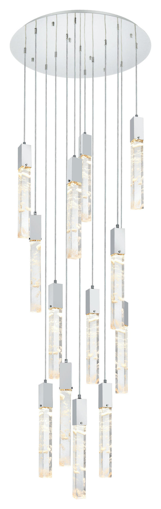 Home Living 30" Chandelier, ChromeBy Home Living