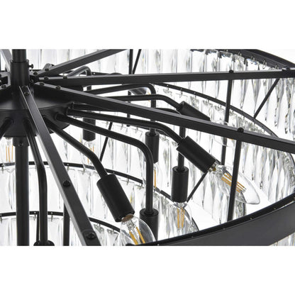 Josephine 29 Light Chandelier, BlackBy Elegant Furniture & Lighting