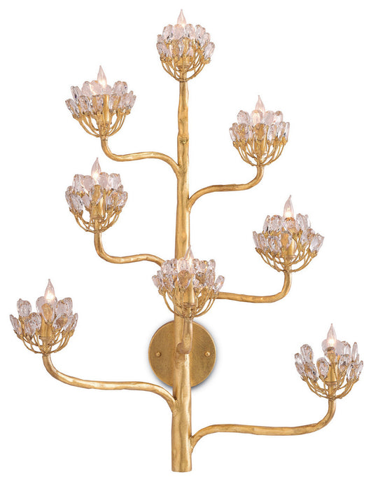 Currey and Company 5000-0058 Eight Light Wall Sconce, Dark GoldBy Currey & Company