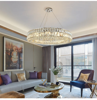 Modern LED Finest K9 Crystal Wheel Chandelier By Morsale, Diameter 32"By MORSALE