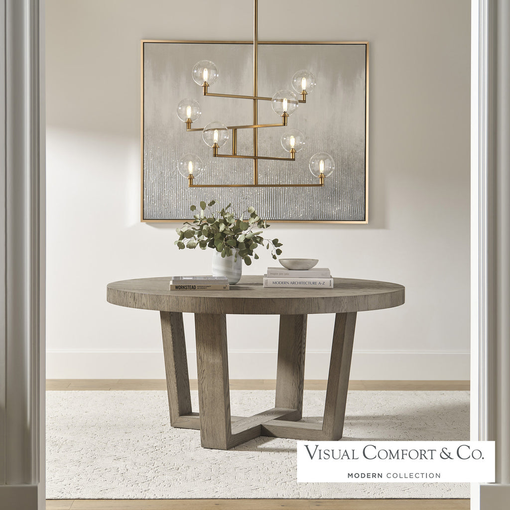 Gambit Chandelier, 8-Light, LED, Brass, 35.3"W (700GMBCR-LED927 70DN4W2)