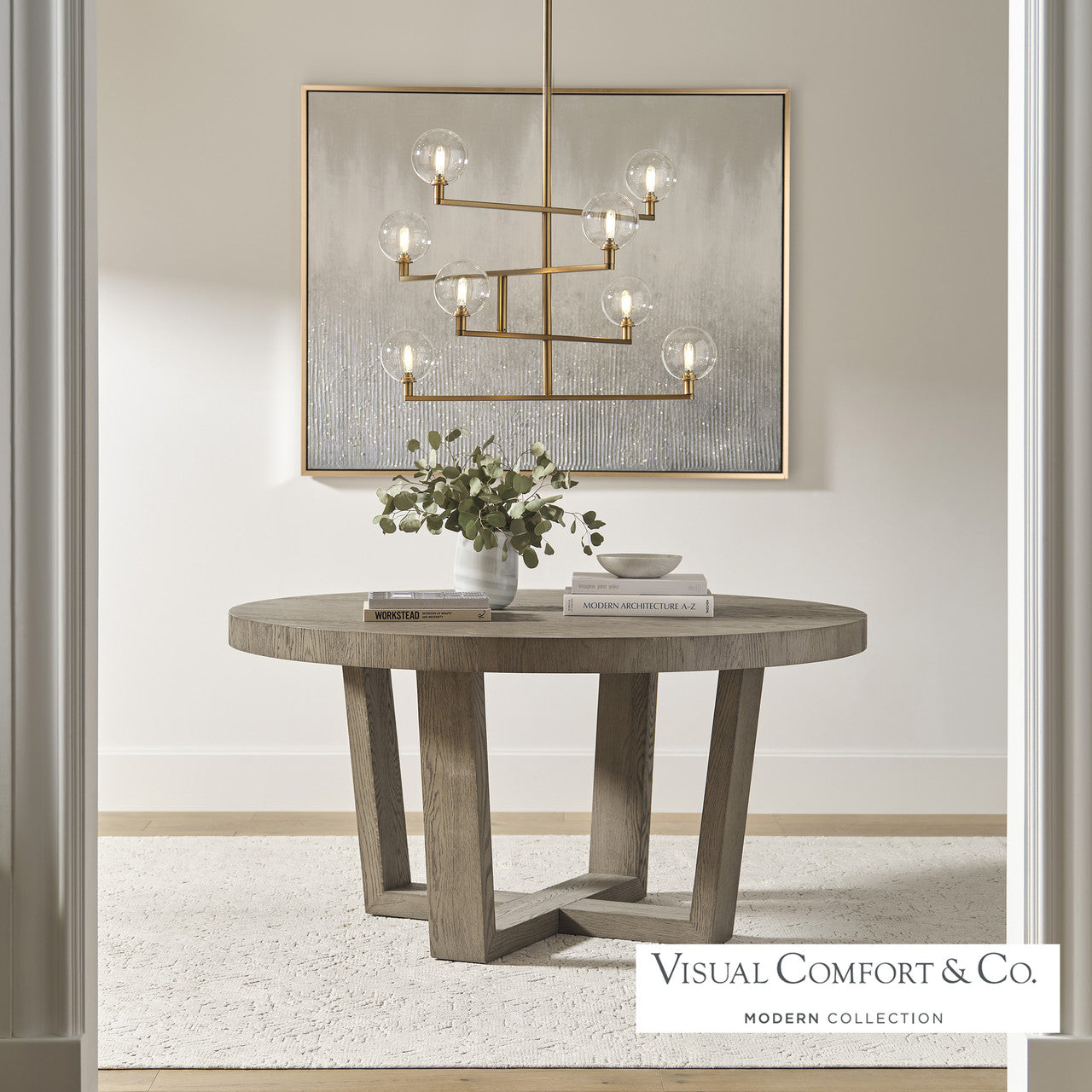 Gambit Chandelier, 8-Light, LED, Brass, 35.3"W (700GMBCR-LED927 70DN4W2)