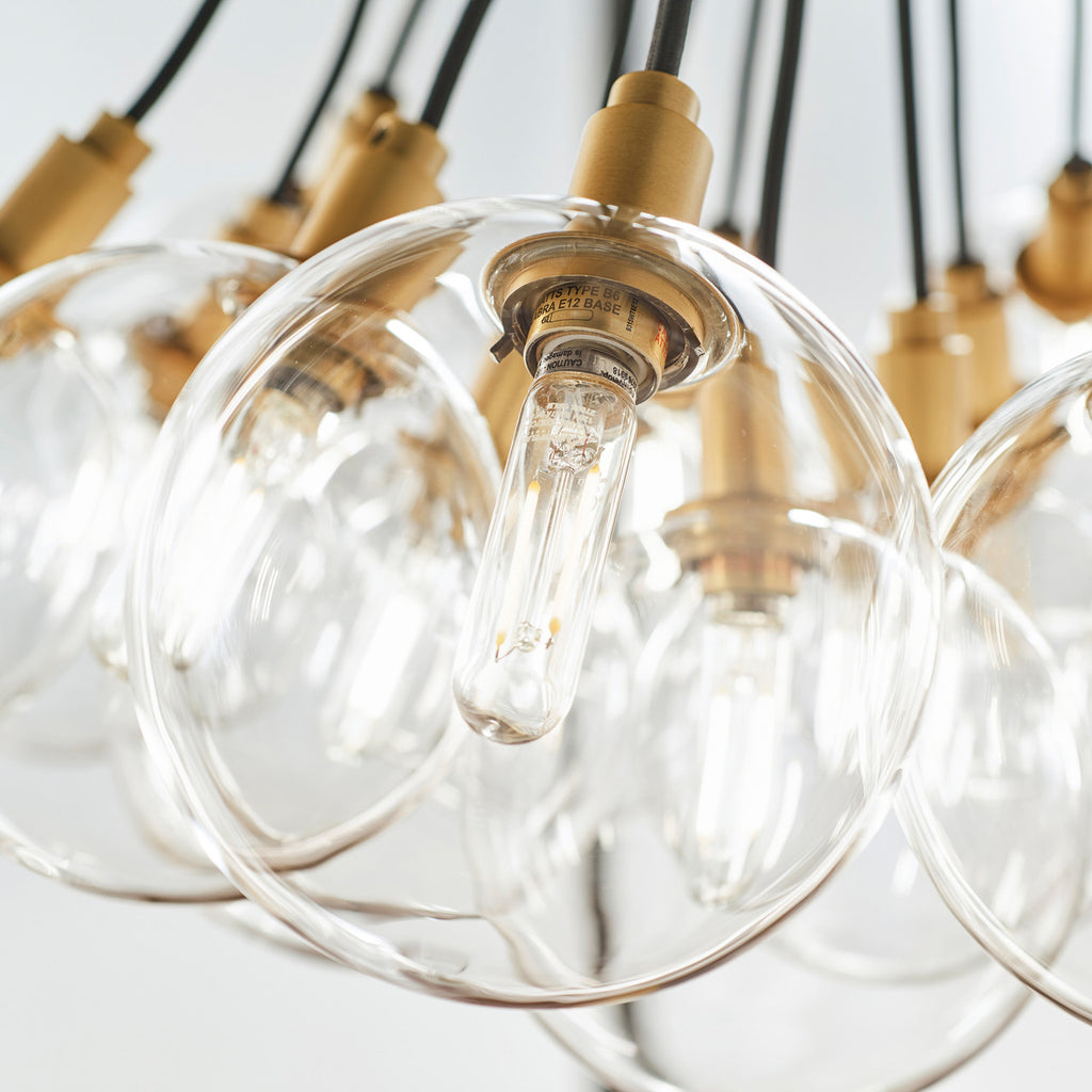 Gambit Chandelier, 19-Light, Brass, 22.3"W (700GMBMP19CR 70DN4W5)