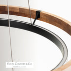 Grace Chandelier, 1-Light, LED, Matte Black/Weathered Oak Wood, 36"W (700GRC36BW-LED930 70P9E3W)