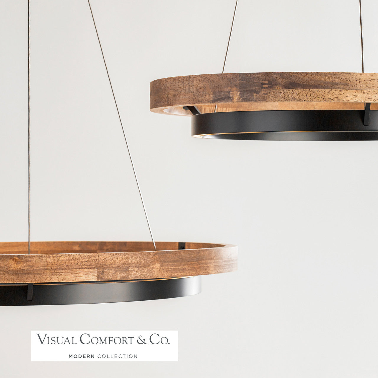 Grace Chandelier, 1-Light, LED, Matte Black/Weathered Oak Wood, 36"W (700GRC36BW-LED930 70P9E3W)