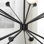 Lody Chandelier, 18-Light, 2-Tier, LED, Matte Black, Acrylic, 32"W (700LDY18B-LED930 70P9E58)