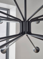 Lody Chandelier, 20-Light, 2-Tier, LED, Matte Black, Acrylic, 48"W (700LDY20B-LED930 70P9E5C)