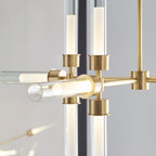 Linger Chandelier, 12-Light, LED, Brass, Natural Brass, 38.4"W (700LNG12NB-LED930 70P9E4W)