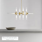 Linger Chandelier, 12-Light, LED, Brass, Natural Brass, 38.4"W (700LNG12NB-LED930 70P9E4W)