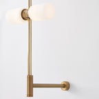 ModernRail Wall Sconce, 8-Light, LED, Aged Brass, 36"H (700MDWS3CRR 70DR3LD)