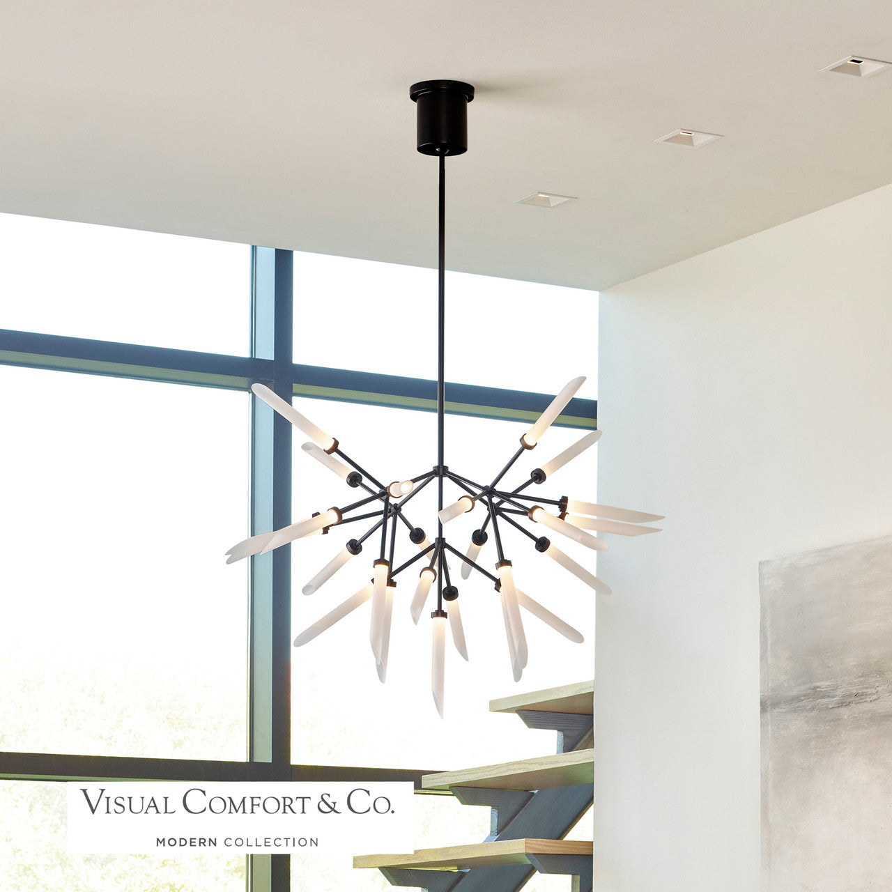 Viaggio Chandelier, 12-Light, LED, Black/Brass, Round Glass Globes, 30.25"W (700VGOOR-LED930 70P6CJJ)