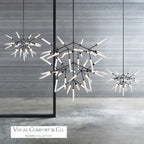 Spur Grande Chandelier, 45-Light, 3-Tier, LED, Black, Matte Black, 43.2"H (700SPRGFB-LED927 70PD8XN)