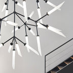 Spur Grande Chandelier, 45-Light, 3-Tier, LED, Black, Matte Black, 43.2"H (700SPRGFB-LED927 70PD8XN)