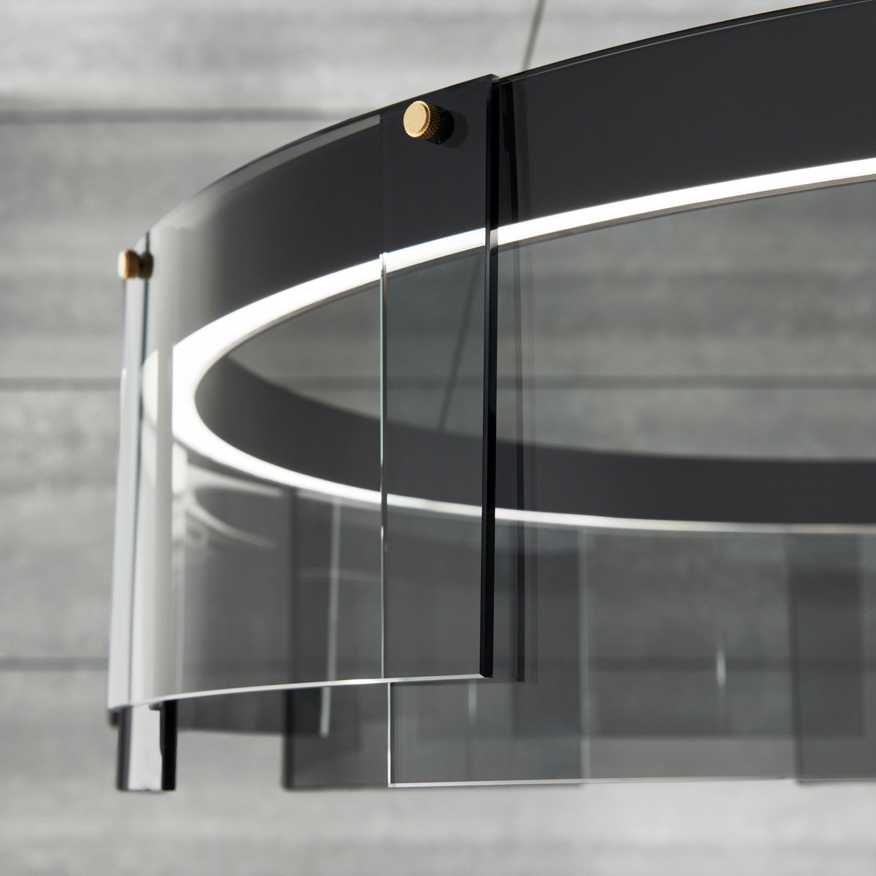 Stratos Chandelier, 1-Light, LED, Black, Transparent Glass, 30.75"W (700STR30KB-LED927 70E7HTX)