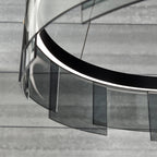 Stratos Chandelier, 1-Light, LED, Black, Transparent Glass, 30.75"W (700STR30KB-LED927 70E7HTX)