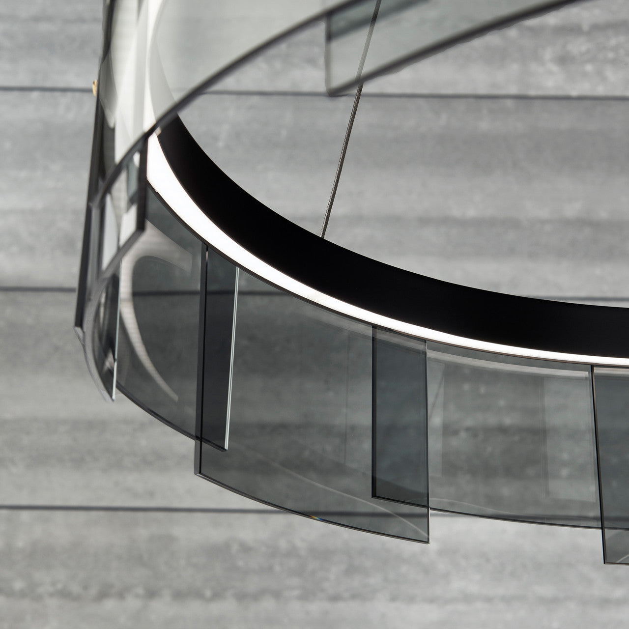 Stratos Chandelier, 1-Light, LED, Black, Transparent Glass, 30.75"W (700STR30KB-LED927 70E7HTX)