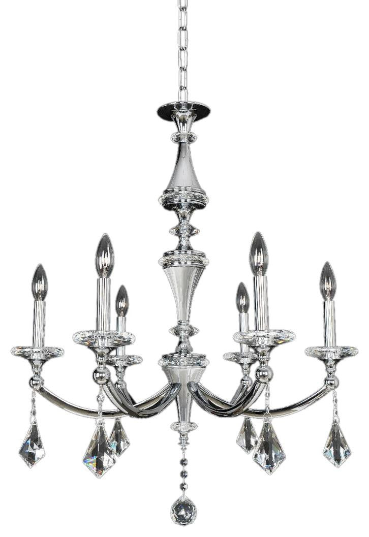 Chandelier Kalco Floridia Modern Classic 6-Light Chrome Clear CrystalBy KALCO LIGHTING