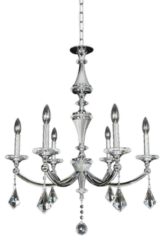 Chandelier Kalco Floridia Modern Classic 6-Light Chrome Clear CrystalBy KALCO LIGHTING