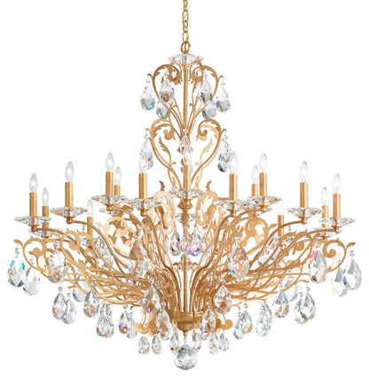 Filigrae 18-Light Chandelier, Antique Silver, Clear Heritage CrystalBy Schonbek