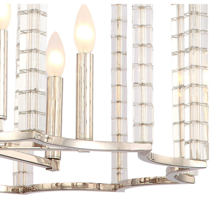 Carson 6 Light Chandelier, Polished NickelBy Crystorama Lighting