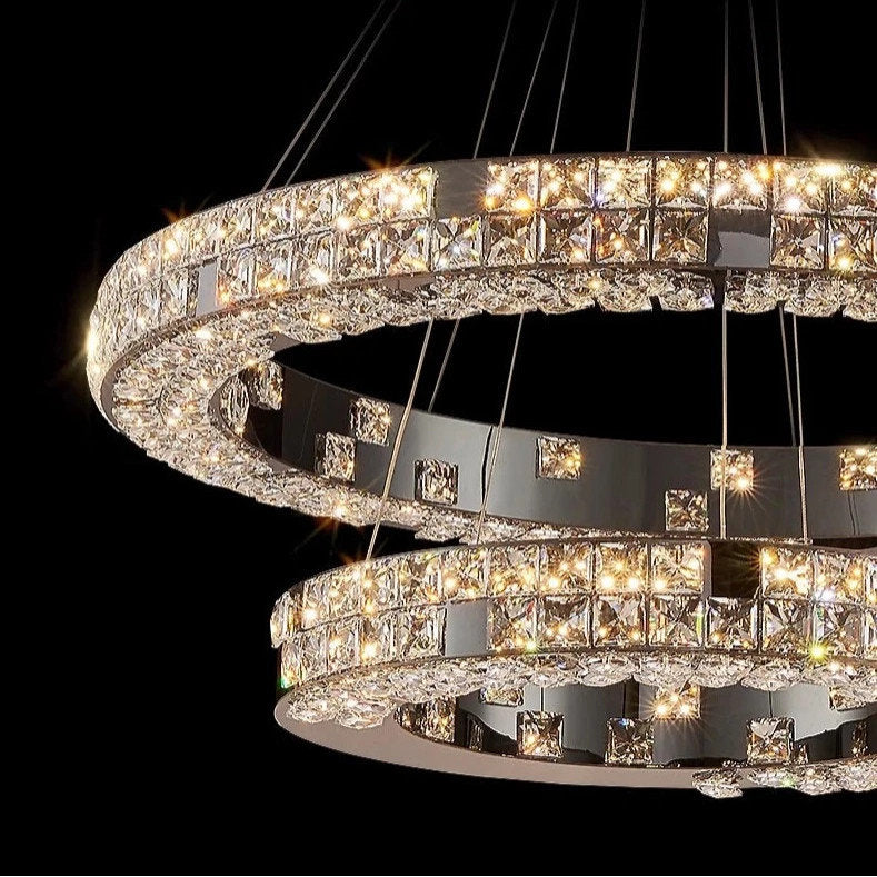Bacci 2-Tier Crystal Chandelier LightBy Morsale.com