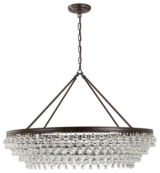 Crystorama Calypso 8 Light Crystal Teardrop Vibrant Bronze ChandelierBy Crystorama Lighting