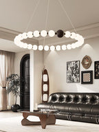 Celestial Bead Ring Chandelier