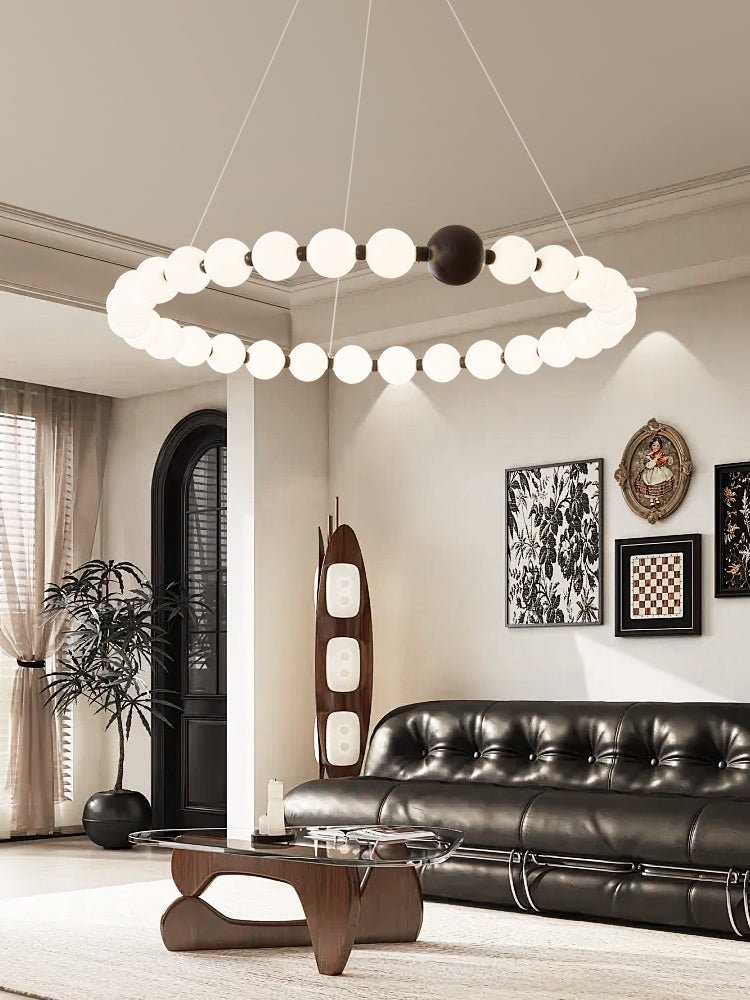 Celestial Bead Ring Chandelier