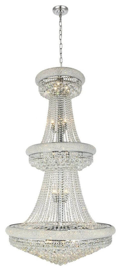 Elegant Lighting Primo Chandelier, Chrome, 36.00, 32By Elegant Furniture & Lighting
