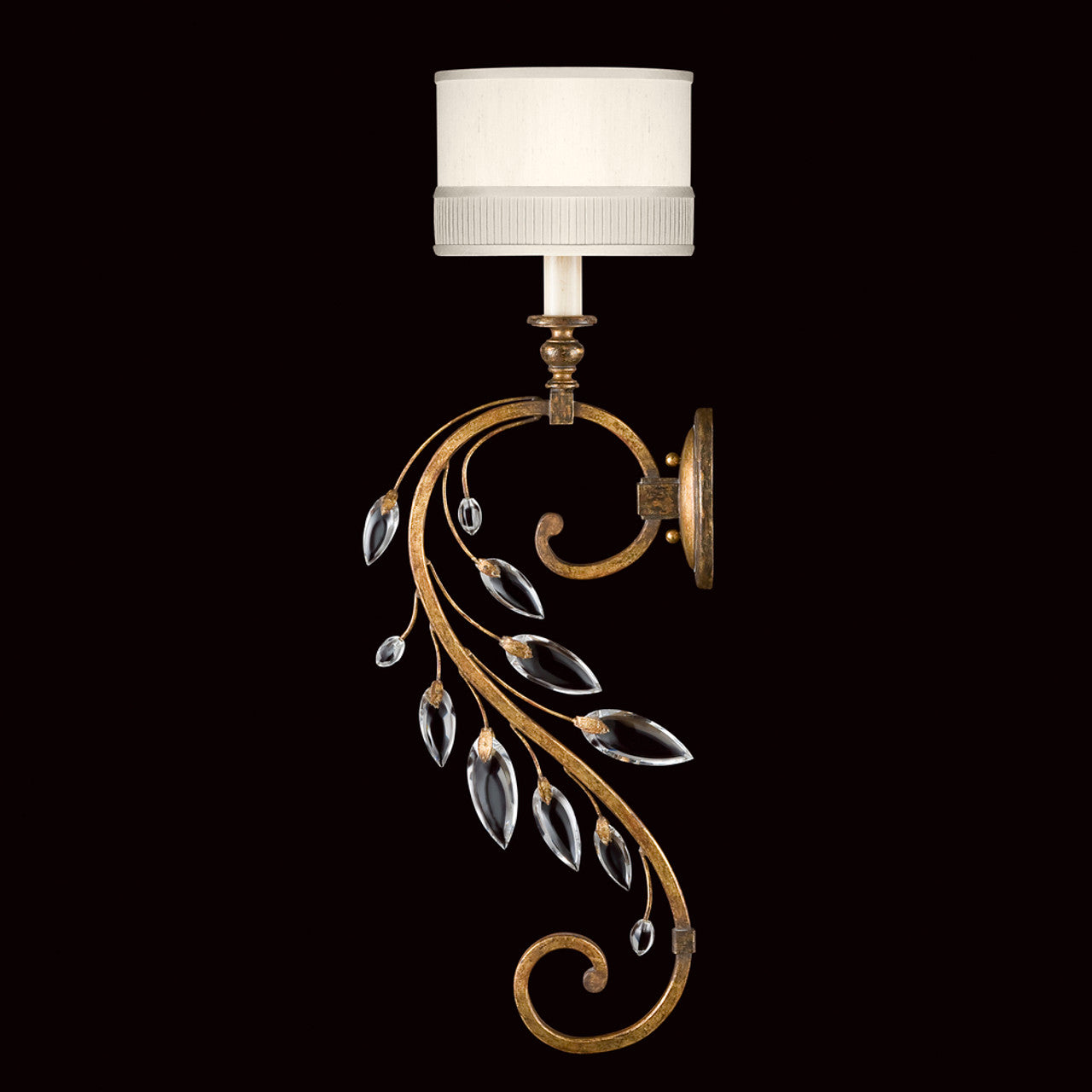 Crystal Laurel Wall Sconce