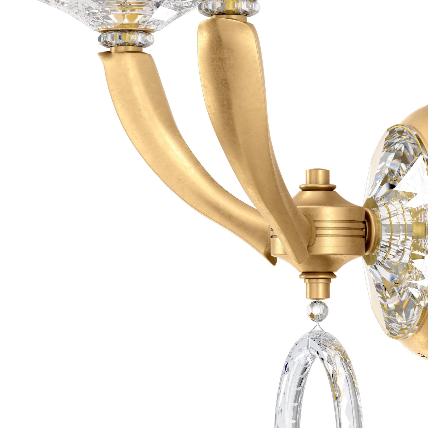Schonbek Ma1002N-22O 2 Light Crystal Sconce, Heirloom GoldBy Schonbek